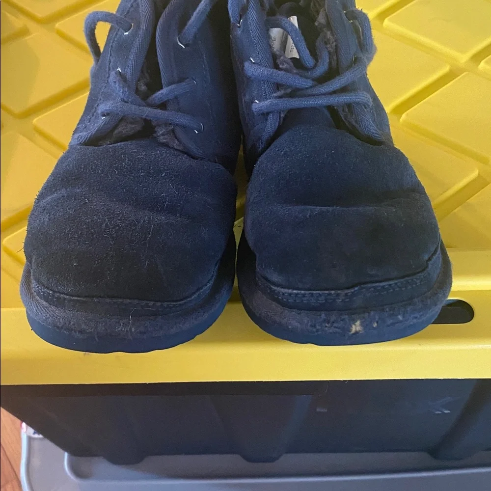 Girls Kids' UGG Neumel II Boot‎ Suede Shearling Navy Blue Chukka Boots Size 3